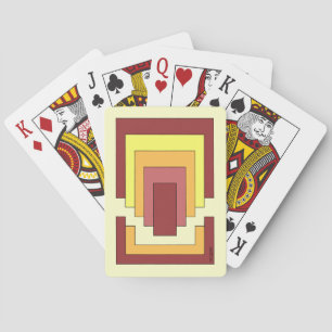 Rectangle Abstrakt Multicolor (70er Style) Spielkarten