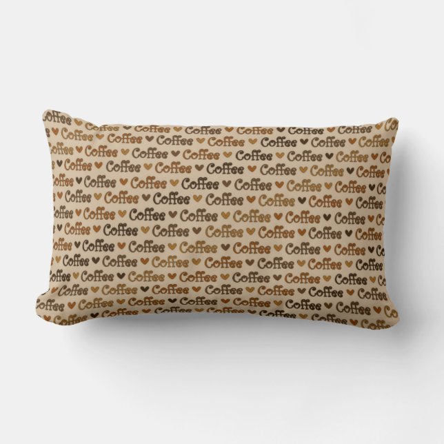 Rectangle Adorable Coussin Décor Café (Recto)