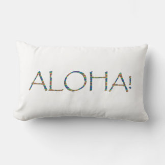 Rectangle "Aloha !" Coussin Lumbar de conception personnalis