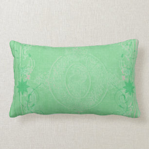 Rectangle American MoJo Coussin Mint Green Antique Scroll