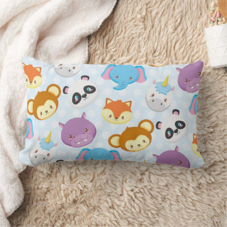 Rectangle Animal Friends Lumbar Coussin 13" x 21"