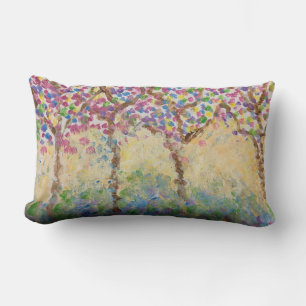 Rectangle Arbres impressionnistes sur coussin