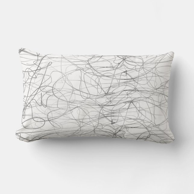 Rectangle Art abstrait style moderne design original coussin (Recto)