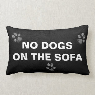 Rectangle AUCUNS CHIENS SUR le coussin de SOFA