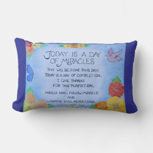 Rectangle Aujourd'hui est un jour de miracles - Coussin (Ble