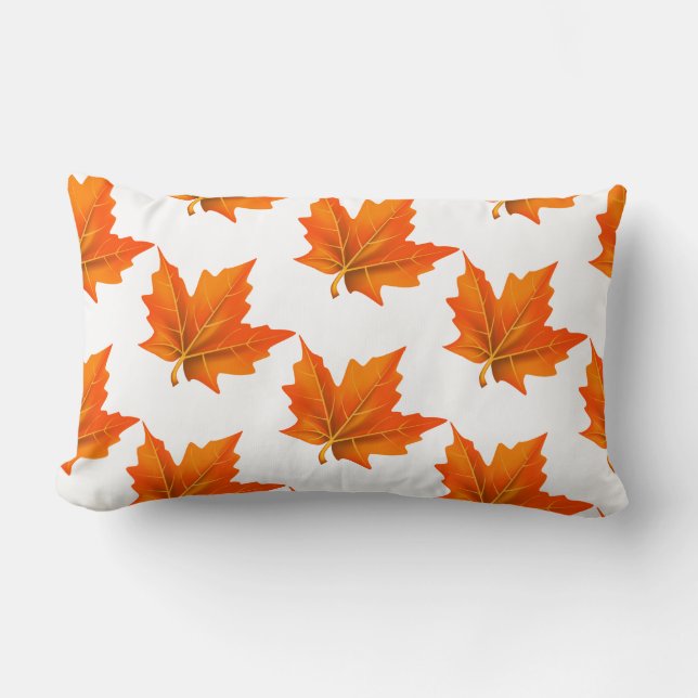 Rectangle Automne Feuilles Coussin (Recto)