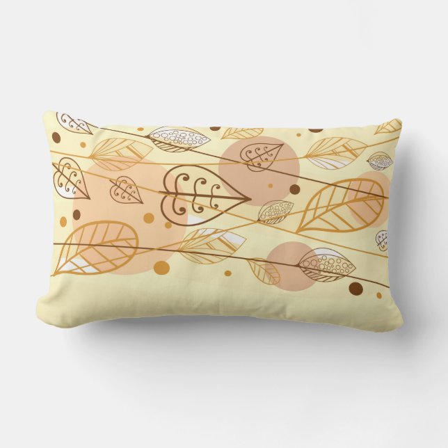 Rectangle Automne Feuilles Coussin (Recto)