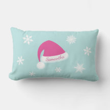 Baby it's Cold Outside Pink & Turquoise Coussin