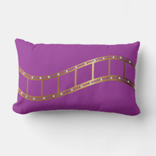 Rectangle Bande de film d'or avec Coussin de diamants