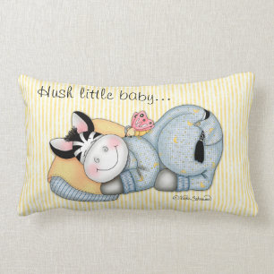 Rectangle BaZooples "petit bébé de silence…" Coussin