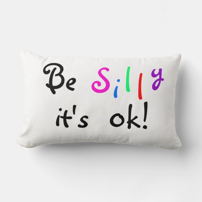 Rectangle Be Silly It's ok-American MoJo lumbar coussin (Recto)