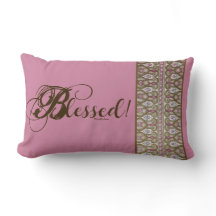 Béni ! Coussin de jet à bandes (Violet)