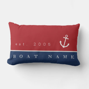 Rectangle Bienvenue à bord du coussin d'ancre nautique perso