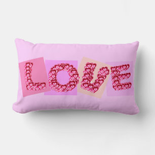 Rectangle Big Love Little Hearts Coussin