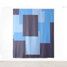 Rectangle bleu + violet Tapisserie Motif