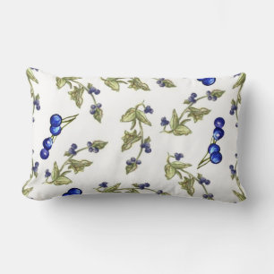 Rectangle bleuets sur la vigne lombaire coussin