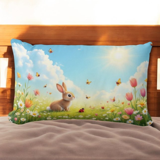Rectangle Blossom Bunny Coussin (Créateur téléchargé)