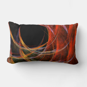 Rectangle Breaking the Circle Abstrait Art Lumbar Coussin