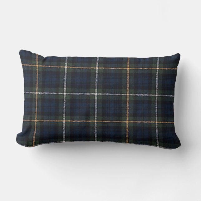 Rectangle Campbell Tartan Lumbar Coussin 13" x 21" (Recto)