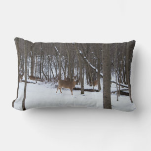 Rectangle Cerf blanc, Coussin Lumbar