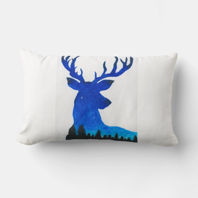 Rectangle Cerfs communs au coussin de nuit (Recto)