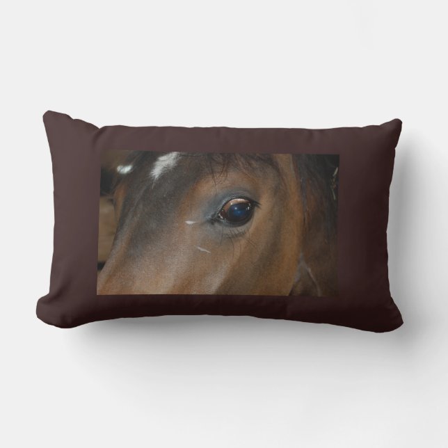 Rectangle Chevaux Lumbar Coussin (Recto)