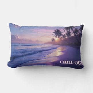 Rectangle Chill Out Sunrise Coussin - Respirez, Faites du bi
