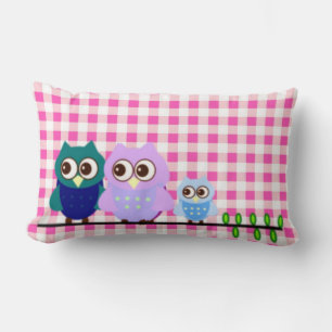 Rectangle Chouettes Famille American Mojo Coussin