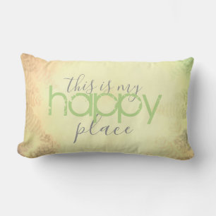 Rectangle citer coussin c'est mon endroit heureux l'art natu