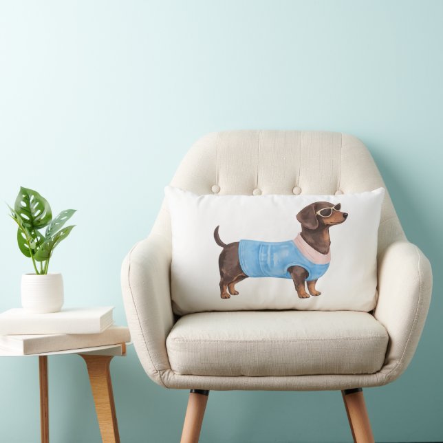 Rectangle Conception de Coussin de Lancer de Teckel de Mode (Chaise)