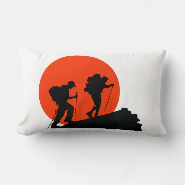 Rectangle cool designer coussin j'aime randonnée (Recto)