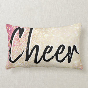 Rectangle Coussin à la poire Faux Gold et Pink Parties scin