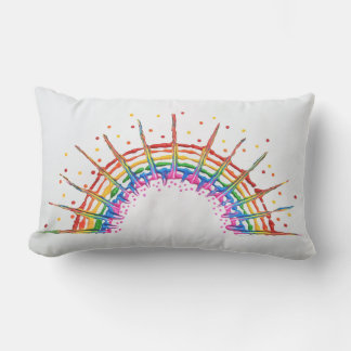 Rectangle Coussin à lancer arc-en-ciel, Coussin Lumbar 33 x 