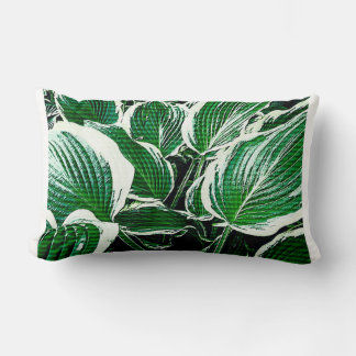 Rectangle  Coussin à motif vert