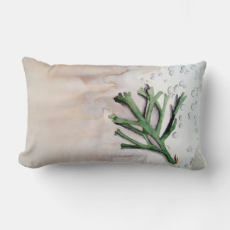 Rectangle Coussin avec aquarelle d'algue