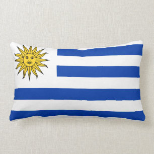 Rectangle Coussin avec le drapeau de l'Uruguay