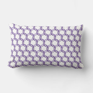 Rectangle Coussin - Bagues violettes interconnectées