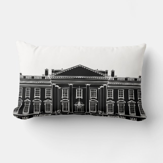 Rectangle Coussin Black Whitehouse Lumbar (Recto)