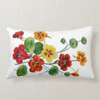 Coussin brodé par Faux coloré de nasturces