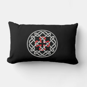 Rectangle Coussin Celtic Knot Red Metallic Lumbar