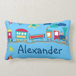 Rectangle Coussin coloré personnalisable de pièce de garçons