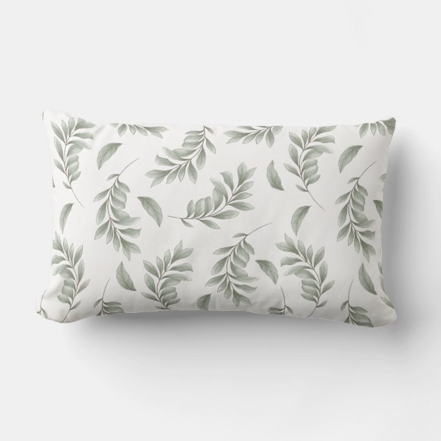 Rectangle Coussin d'accents vert Sage (Recto)
