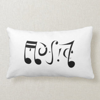 Rectangle Coussin d'Ambigram de la vie de musique (tour