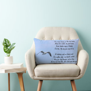 Rectangle Coussin d'anniversaire avec des souhaits poétiques