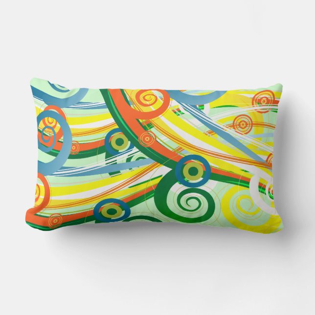 Rectangle Coussin d'art urbain avec accent (Recto)