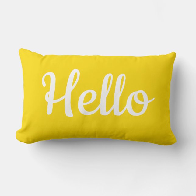 Rectangle Coussin de bois - Bonjour (Recto)