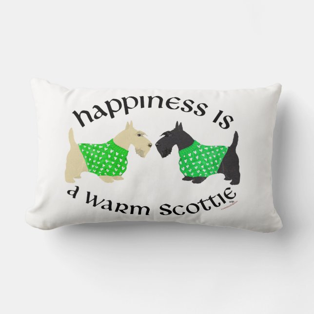 Rectangle Coussin de bonheur Scottish Terrier (Recto)