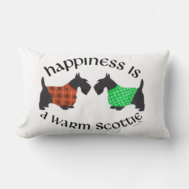 Rectangle Coussin de bonheur Scottish Terrier (Recto)