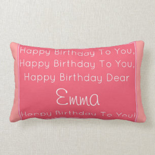 Rectangle Coussin de chanson de joyeux anniversaire
