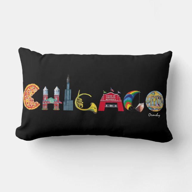 Rectangle Coussin de Chicago (Recto)